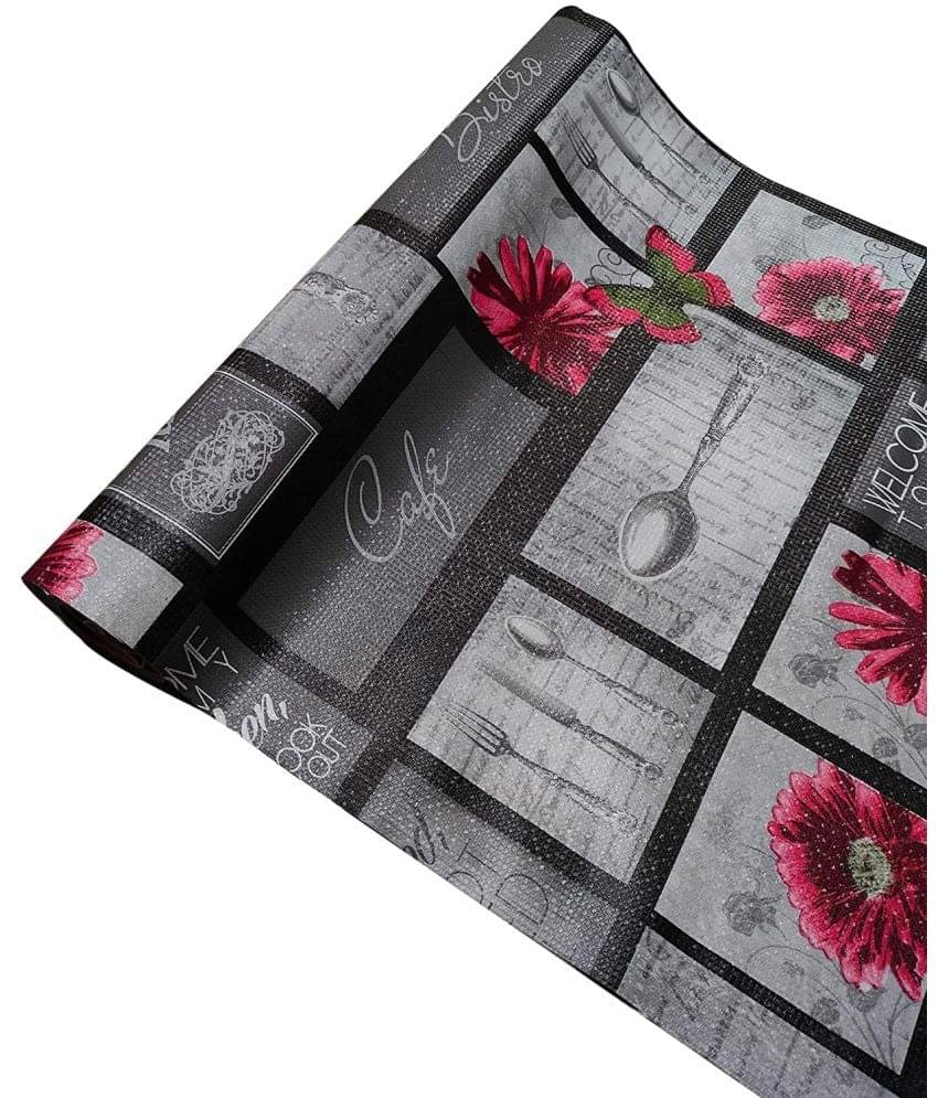     			Kitchen Drawer/Cabinet Shelf Mat|Flower Design with PVC Material|Adjustable Size 5 MTR Roll