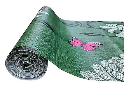     			Kitchen Drawer/Cabinet Shelf Mat|Flower Design with PVC Material|Adjustable Size 5 MTR Roll