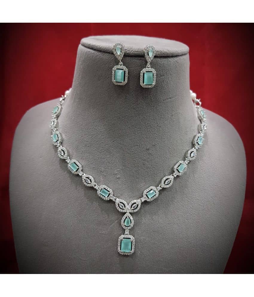 Ladymania Blue Alloy Necklace Set ( Pack of 1 )