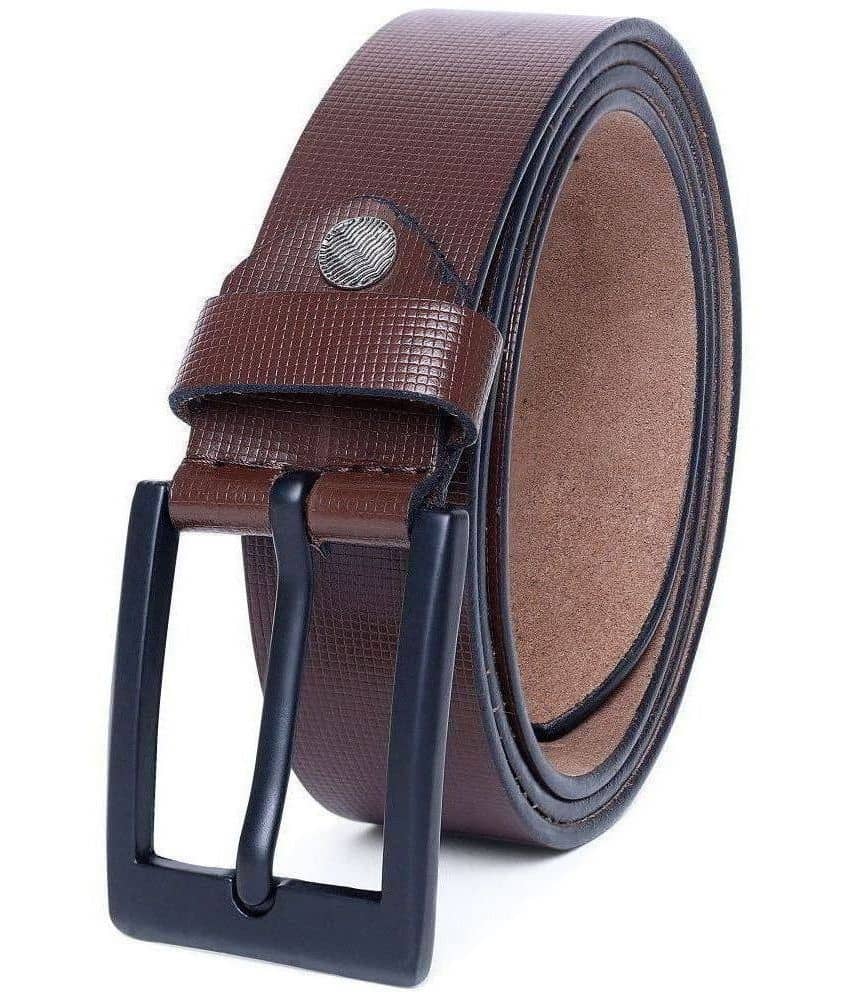Loopa - Brown 100% Leather Men's Formal Belt ( Pack of 1 )