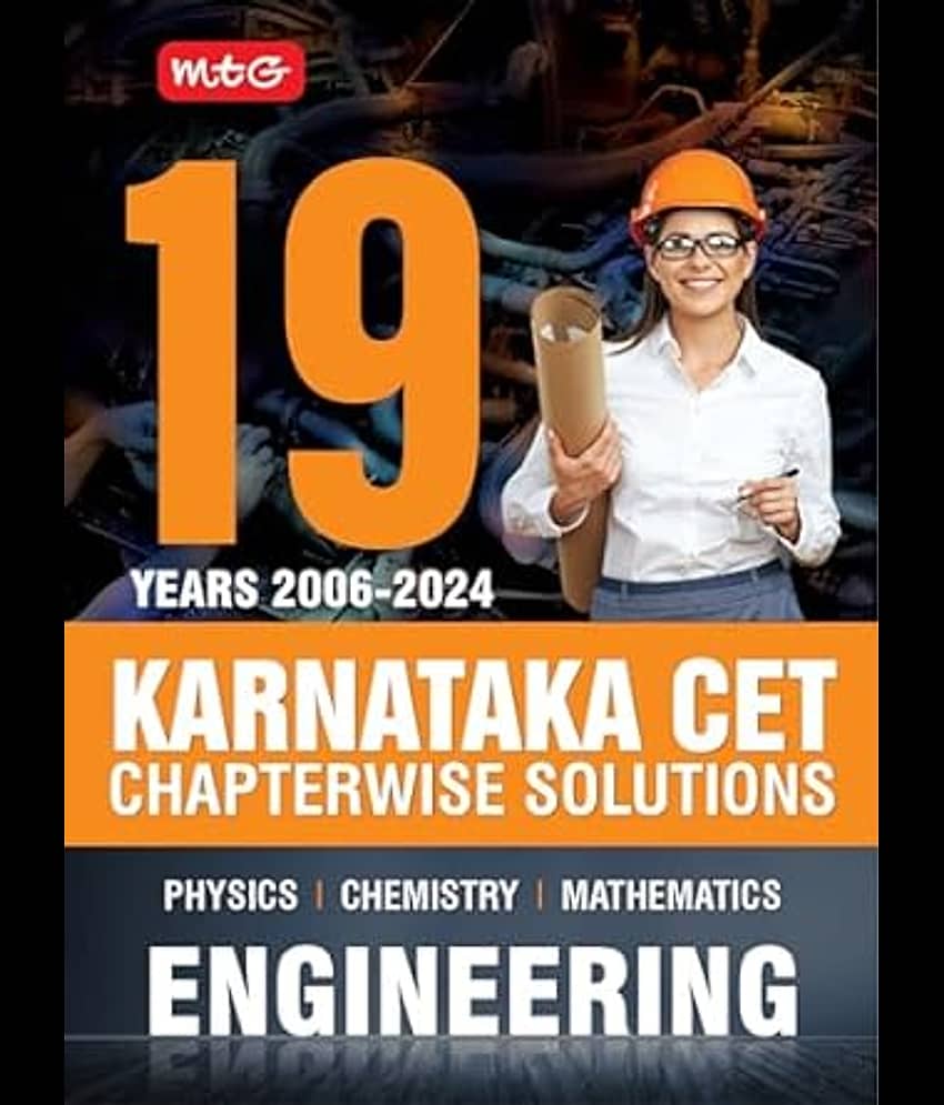 MTG 19 Years (2024-2006) Karnataka CET Chapterwise Solutions Physics::Chemistry & Mathematics | KCET Previous Year Solved Papers | KCET PYQ Book For Engineering Entrance Exam 2025 - Stationery | Buy online on ZillyBuy