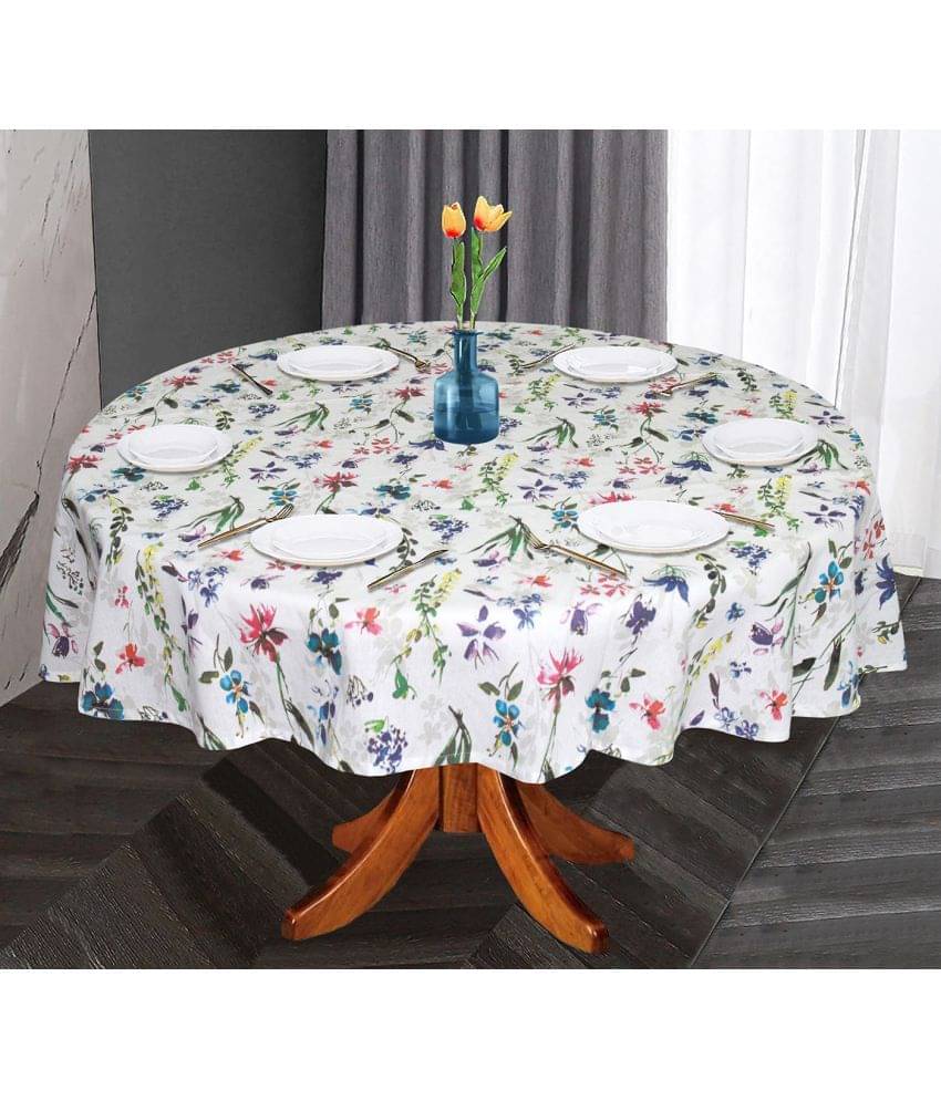 Oasis Hometex Printed Cotton 6 Seater Round Table Cover ( 152 x 152 ) cm Pack of 1 Multi     			Oasis Hometex Printed Cotton 6 Seater Round Table Cover ( 152 x 152 ) cm Pack of 1 Multi