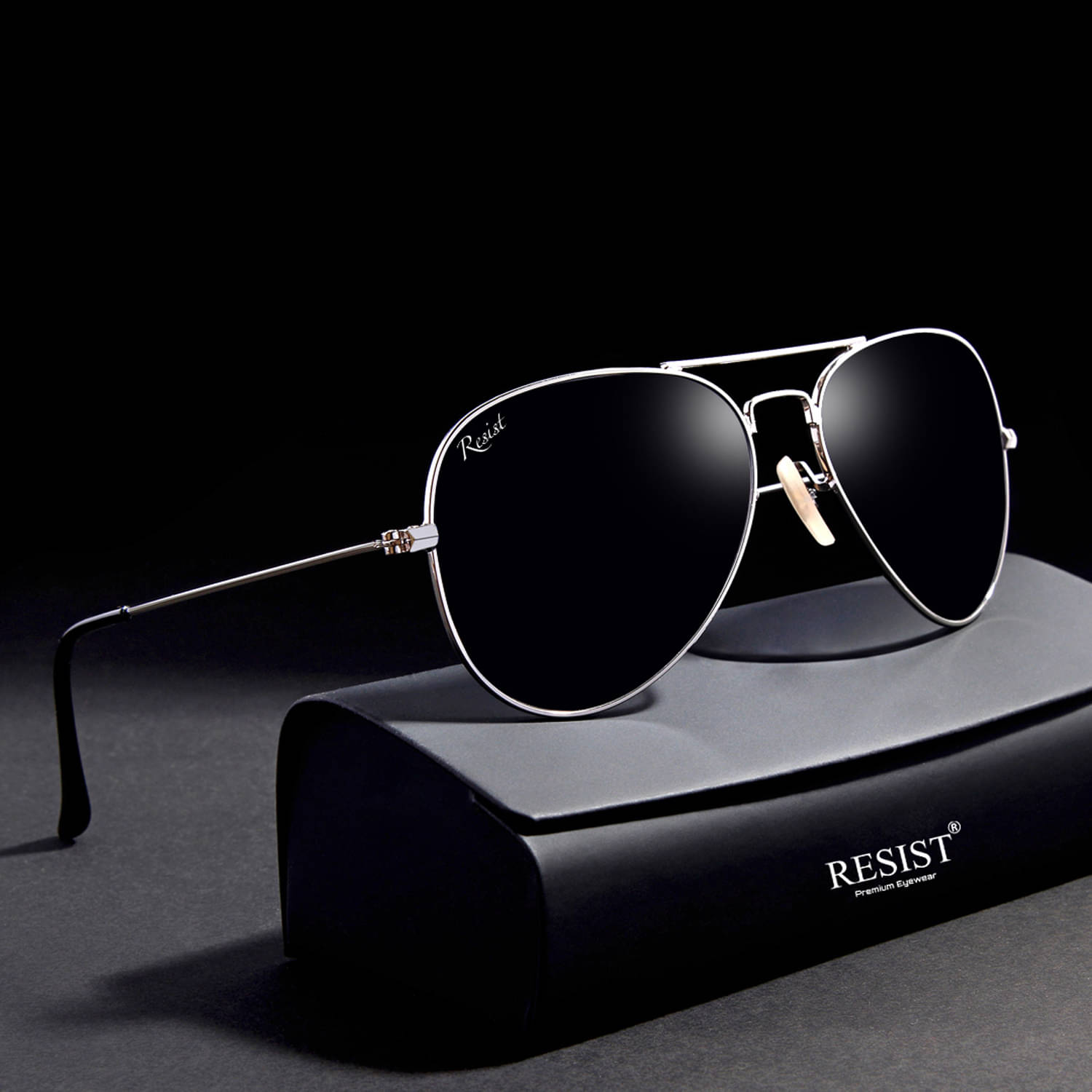 RESIST EYEWEAR Silver Pilot Sunglasses ( Pack of 1 ) RESIST EYEWEAR Silver Pilot Sunglasses ( Pack of 1 )