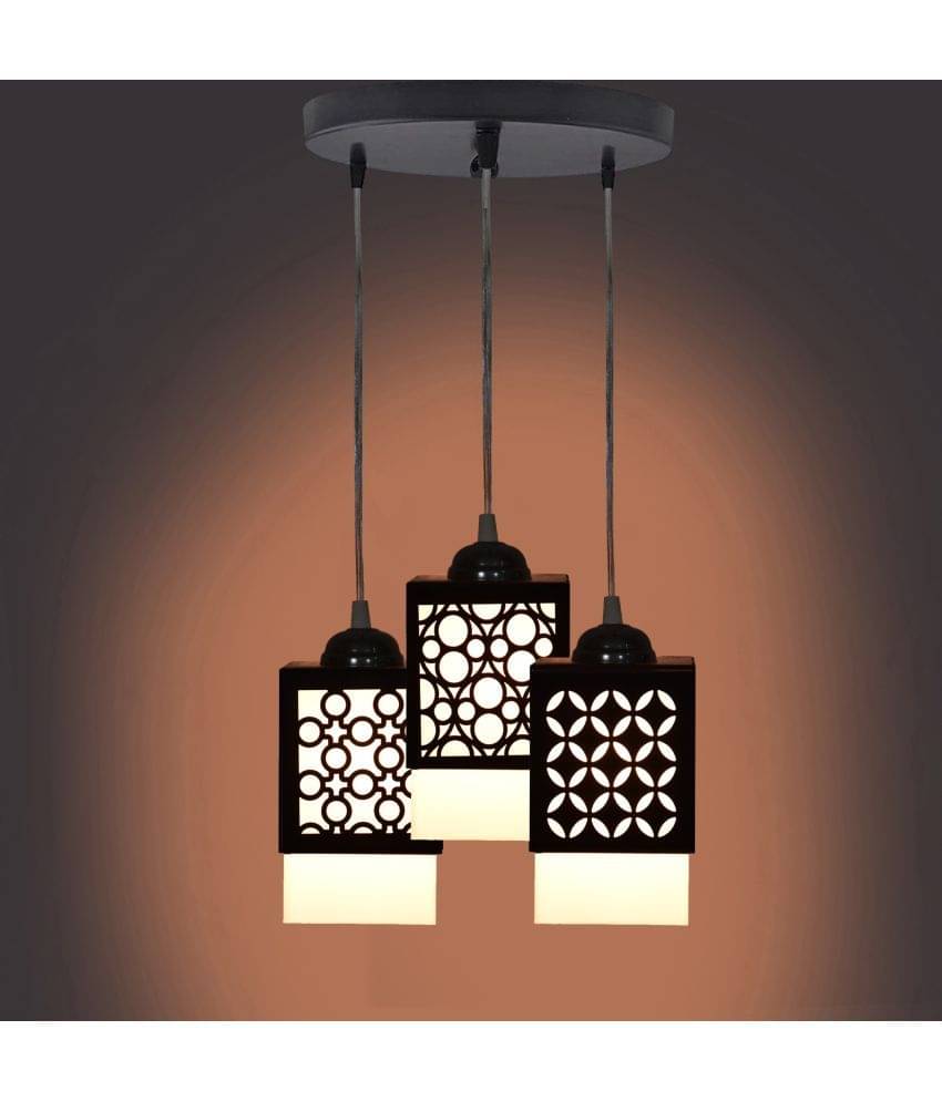 Somil Wood Hanging Light Pendant Black - Pack of 1 Somil Wood Hanging Light Pendant Black - Pack of 1