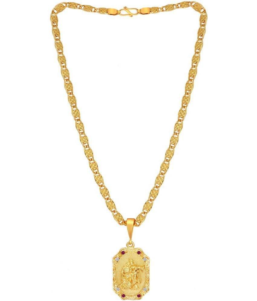     			Thrillz Gold Plated Brass Chain with Pendant ( Pack of 1 )