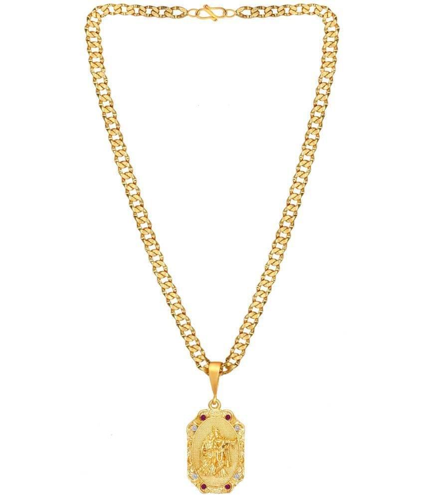     			Thrillz Gold Plated Brass Chain with Pendant ( Pack of 1 )