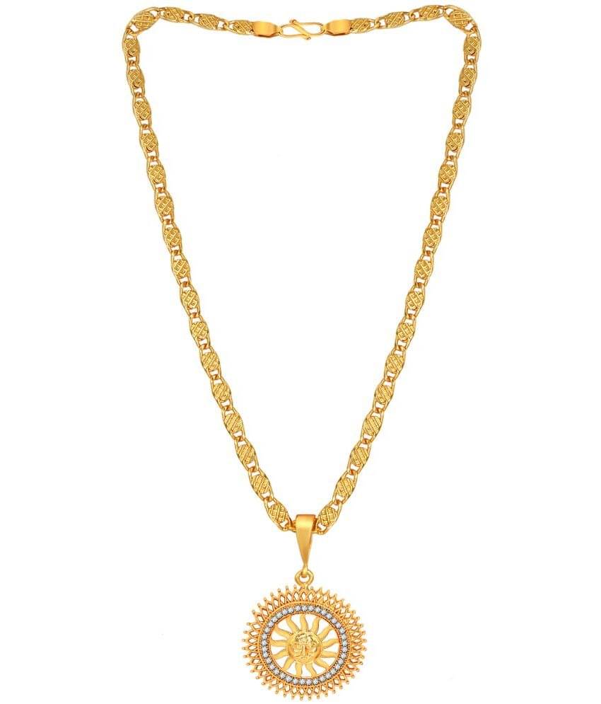     			Thrillz Gold Plated Brass Chain with Pendant ( Pack of 1 )