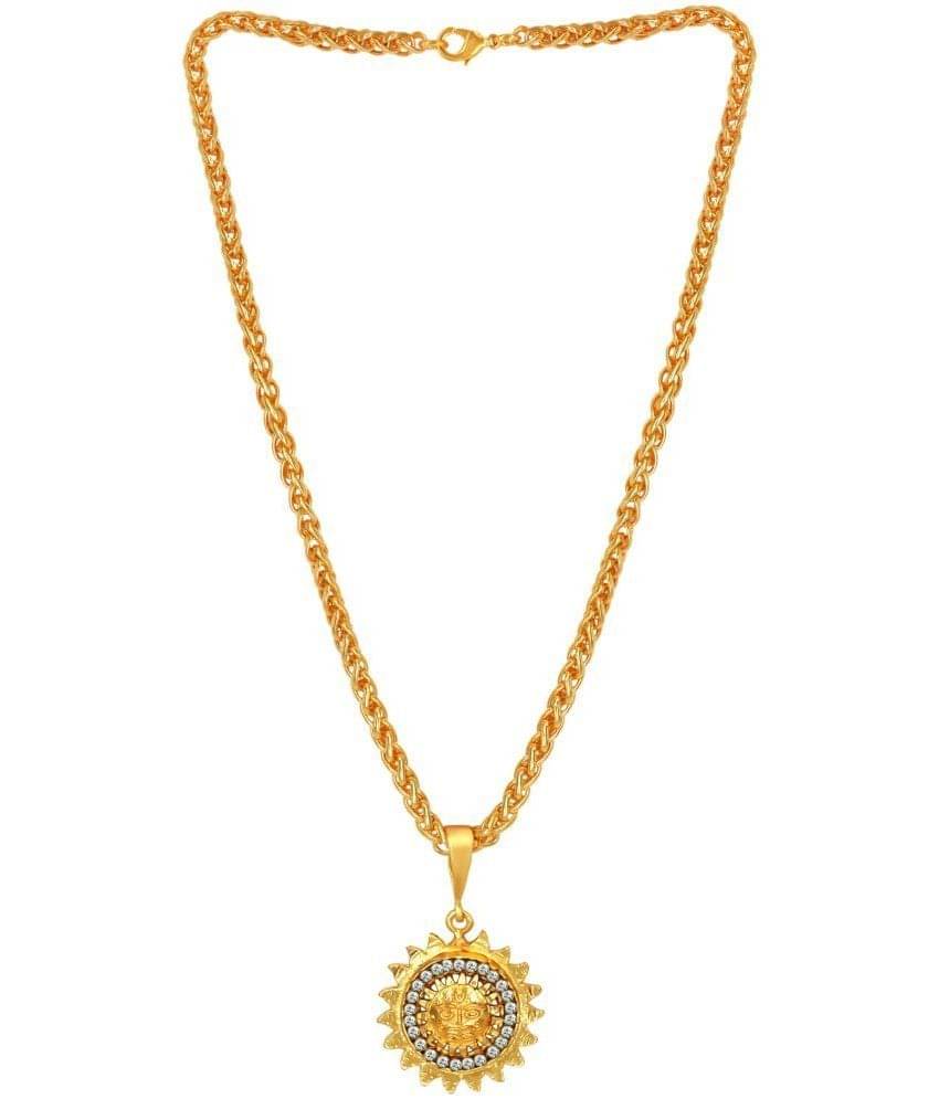     			Thrillz Gold Plated Brass Chain with Pendant ( Pack of 1 )