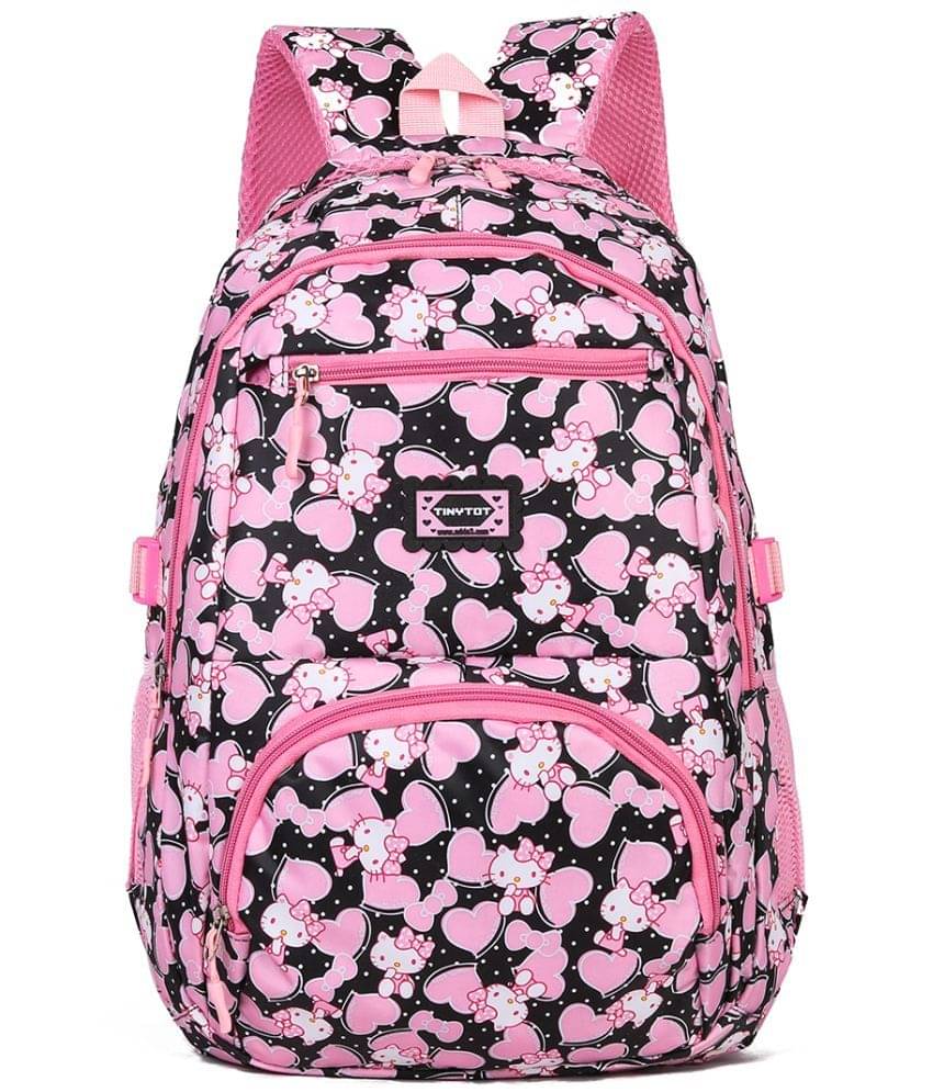 Tinytot Black Polyester Backpack For Kids Tinytot Black Polyester Backpack For Kids