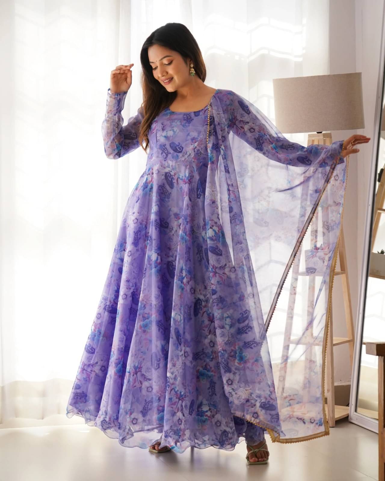 Trijal Fab Purple Anarkali Georgette Women's Stitched Ethnic Gown ( Pack of 1 ) Trijal Fab Purple Anarkali Georgette Women's Stitched Ethnic Gown ( Pack of 1 )