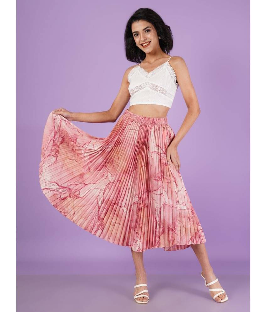     			ZWERLON Purple Crepe Women's Flared Skirt ( Pack of 1 )