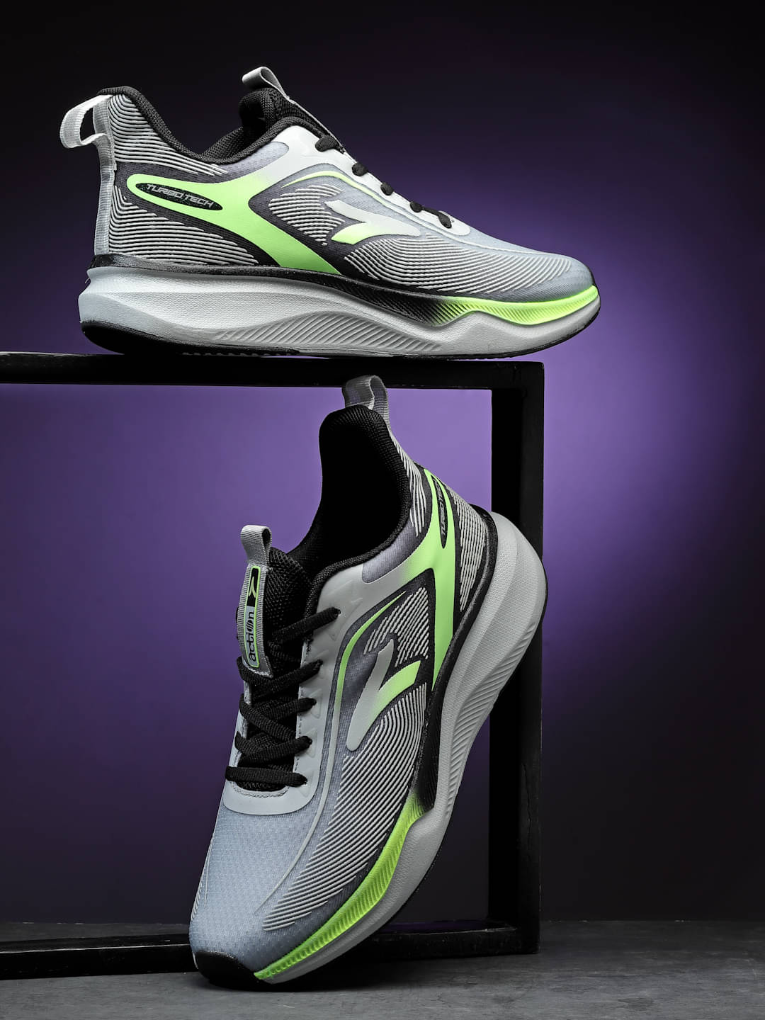     			Action Light Grey Men's Sports Running Shoes