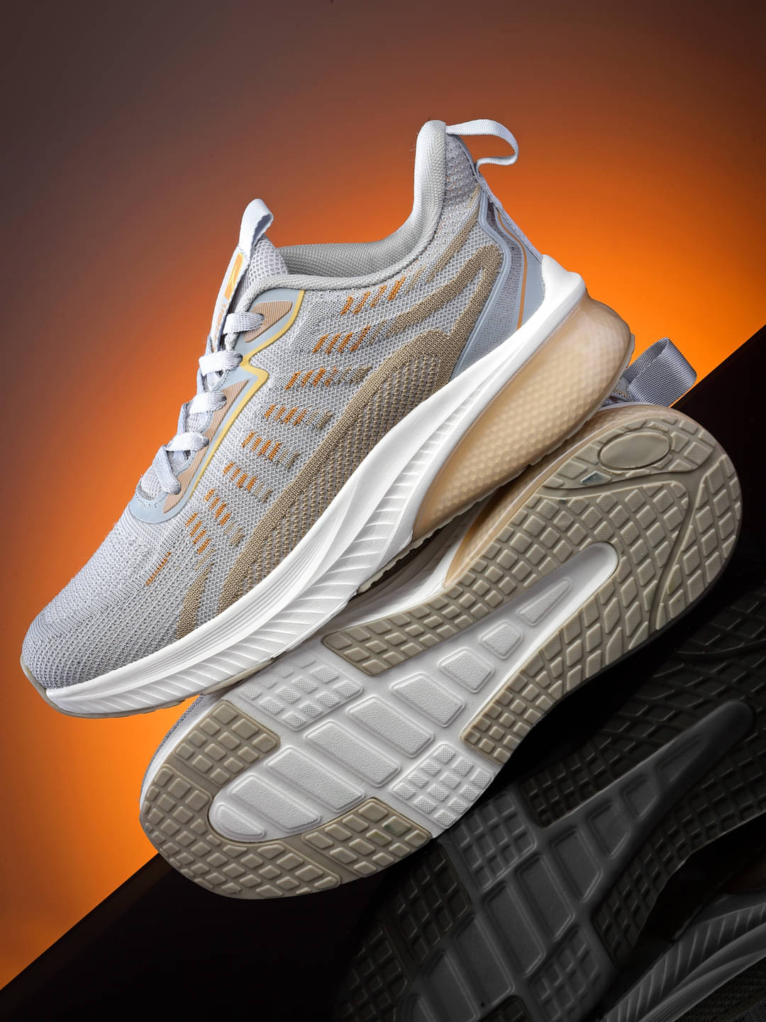     			Action Light Grey Men's Sports Running Shoes