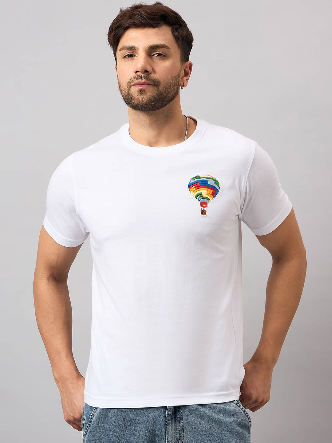     			Club York Pack of 1 Cotton Blend Regular Fit Men's T-Shirt ( White )