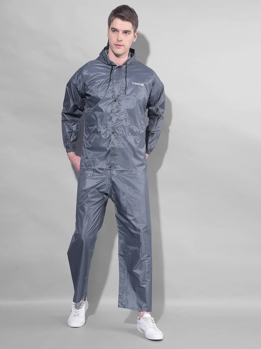 Dollar Grey Polyester Men's Rain Suit ( Pack of 1 )