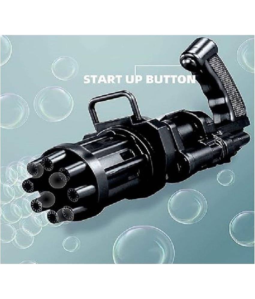 Kidsaholic Bubble Gun for Kids | 8 Holes Bubble Maker Gun for Boys/Girls | New Gatling Bubble Gun for Kids | Birthday Gift for Boys & Girls | Outdoor Toys for