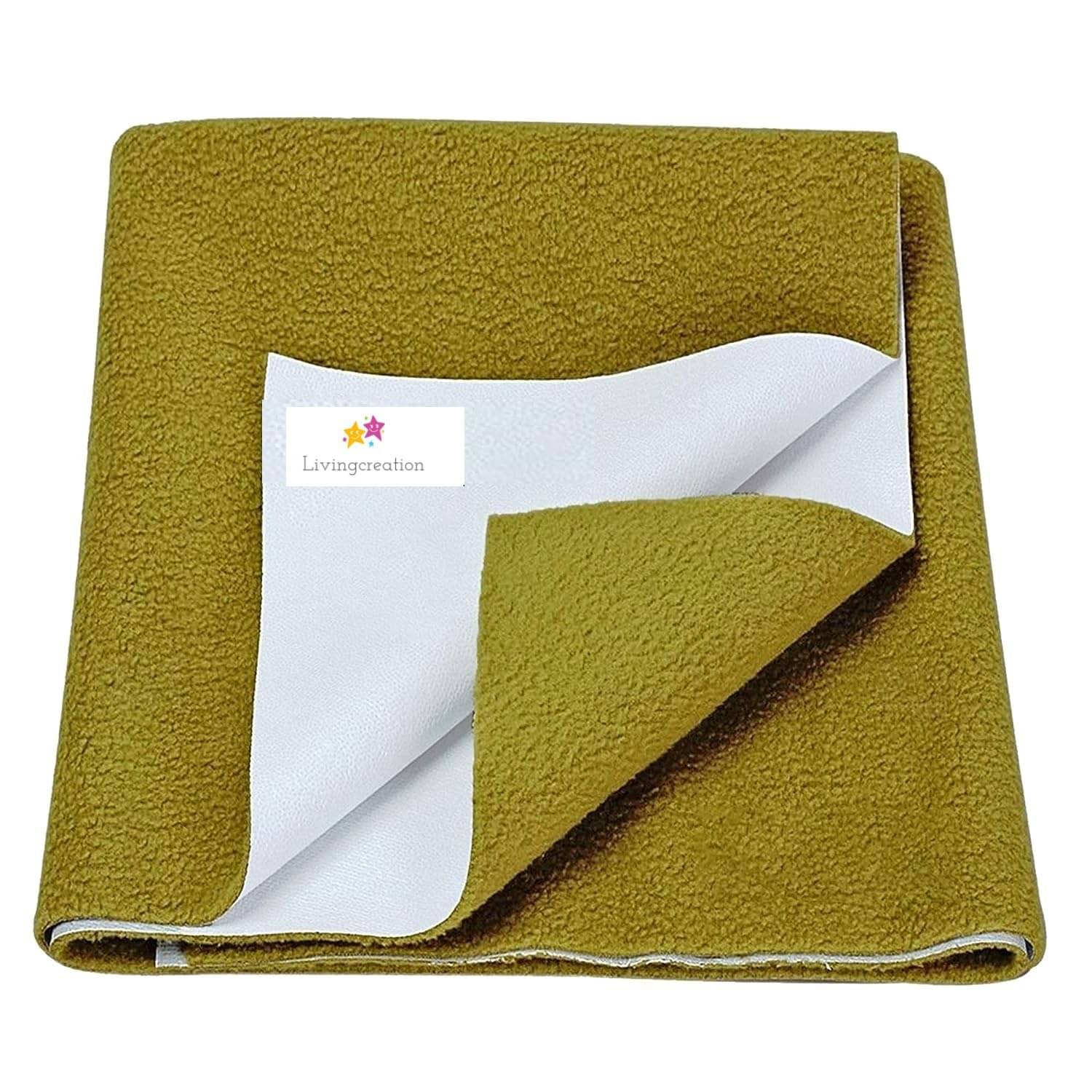 LIVINGCREATIONS Gold Poly Fiber Bed Protector Sheet ( Pack of 1 ) LIVINGCREATIONS Gold Poly Fiber Bed Protector Sheet ( Pack of 1 )