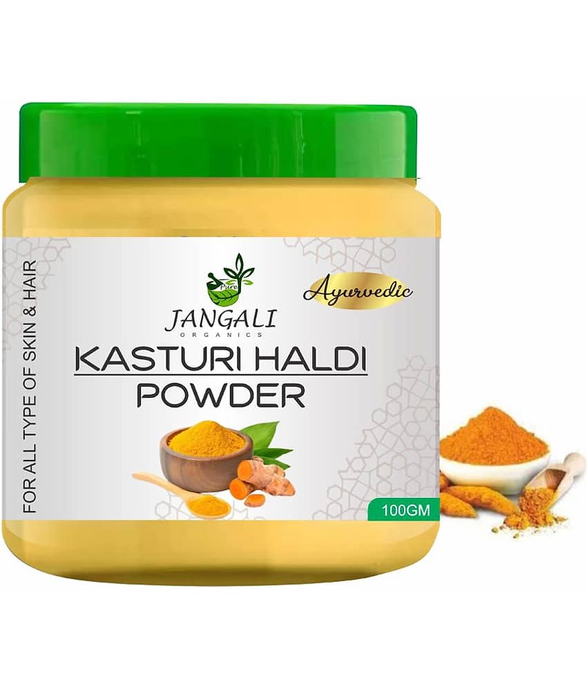PURE Jangali ORGANICS Wild Turmeric Face Pack Powder / Kasturi Manjal / Haldi 100GM