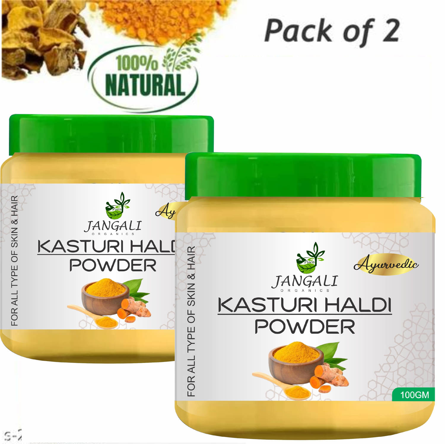 Pure Jangali Organics - Skin Brightening Face Pack for All Skin Type ( Pack of 2 ) Pure Jangali Organics - Skin Brightening Face Pack for All Skin Type ( Pack of 2 )