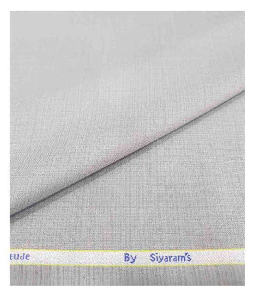     			Siyaram Light Grey Polyester Blend Men's Unstitched Pant Piece ( Pack of 1 )