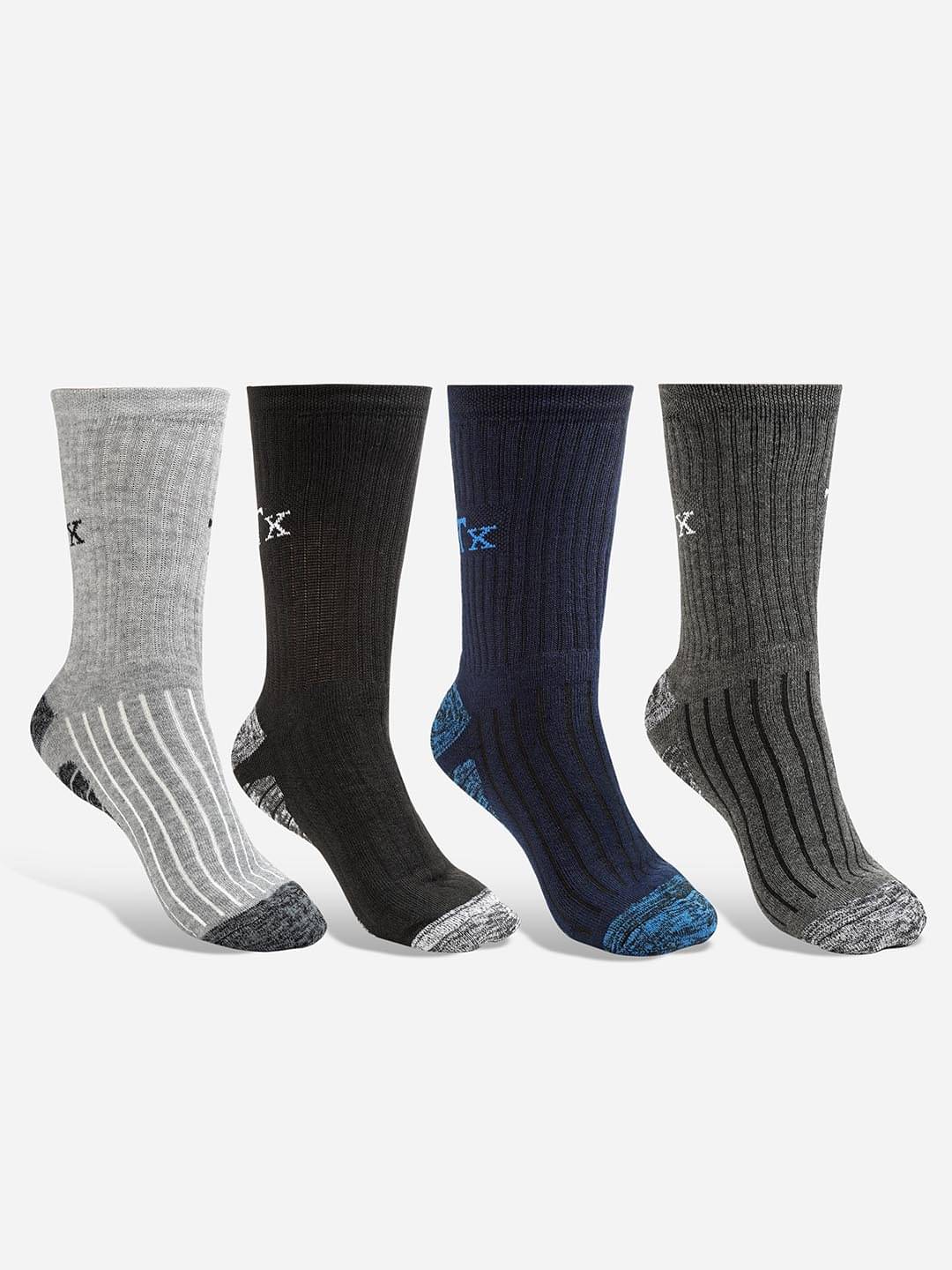 Texlon Cotton Men's Self Design Multicolor Mid Length Socks ( Pack of 4 ) Texlon Cotton Men's Self Design Multicolor Mid Length Socks ( Pack of 4 )