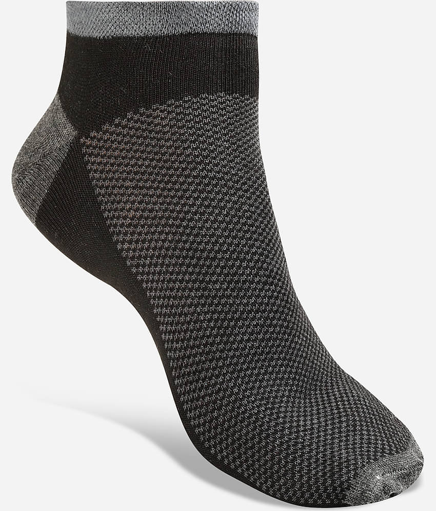 Texlon Cotton Men's Self Design Multicolor Low Ankle Socks ( Pack of 5 )