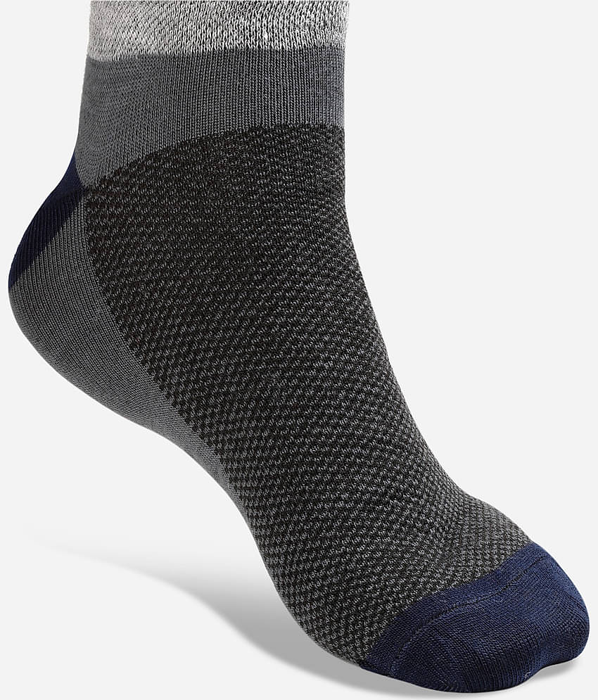 Texlon Cotton Men's Self Design Multicolor Low Ankle Socks ( Pack of 5 )