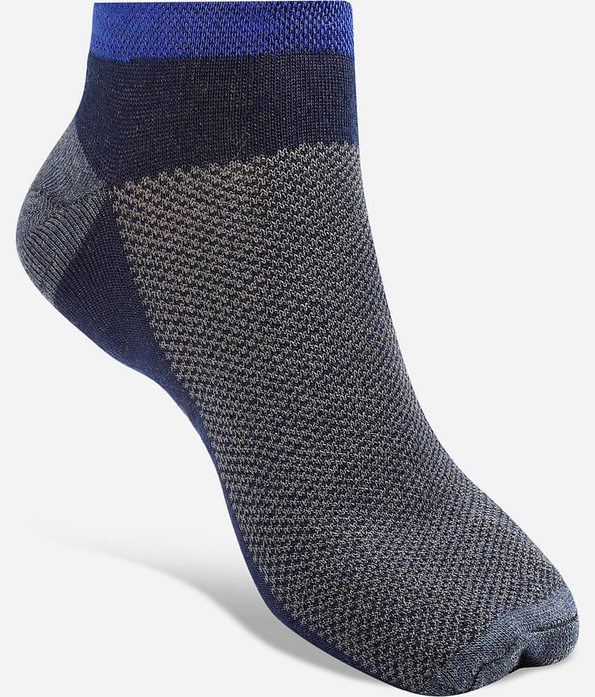 Texlon Cotton Men's Self Design Multicolor Low Ankle Socks ( Pack of 5 )