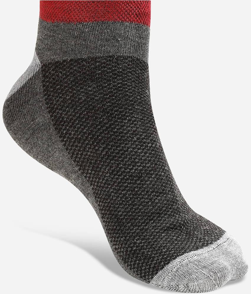 Texlon Cotton Men's Self Design Multicolor Low Ankle Socks ( Pack of 5 )