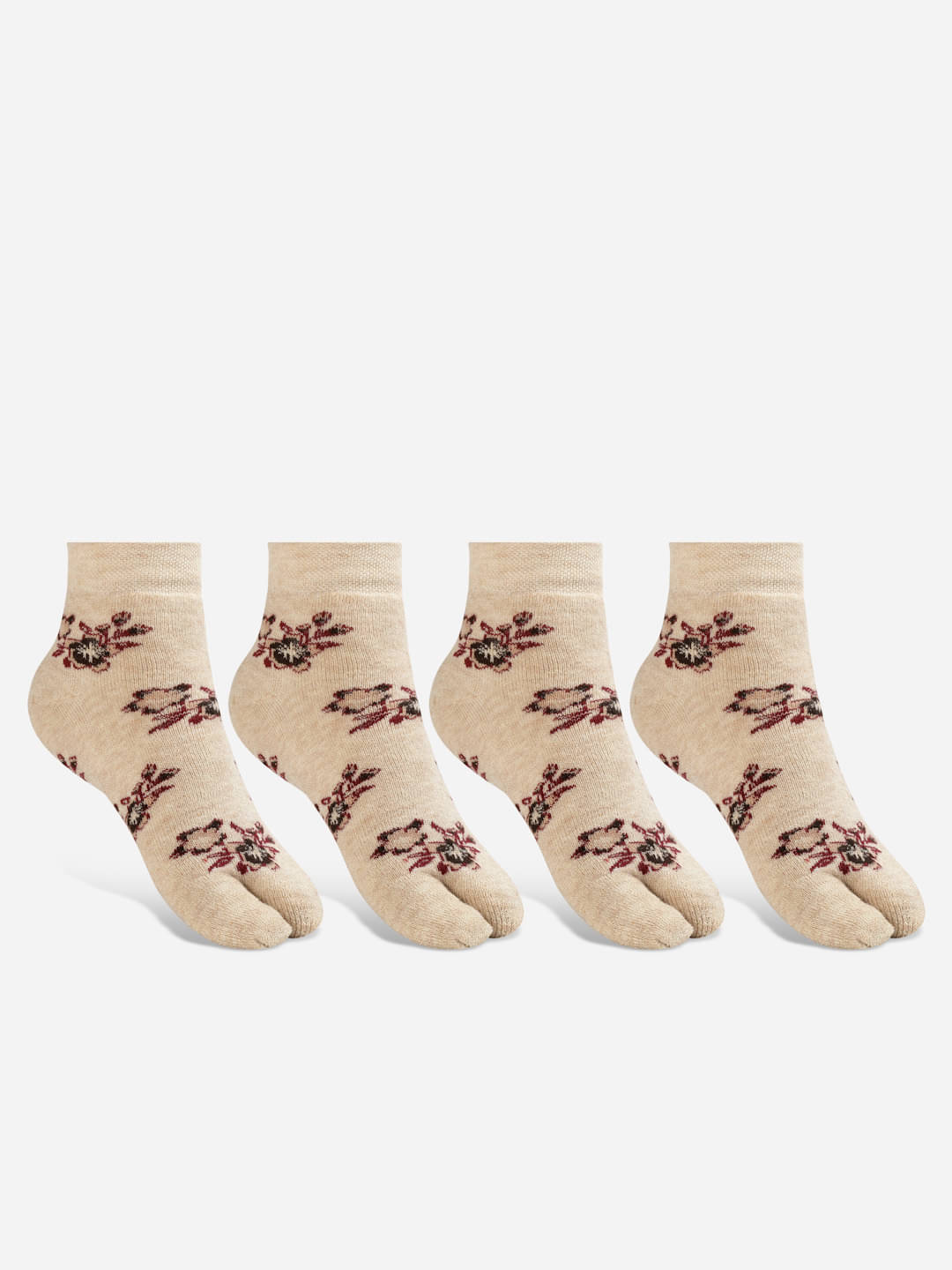 Texlon Skin Color Woollen Women's Ankle Length Socks ( Pack of 4 ) Texlon Skin Color Woollen Women's Ankle Length Socks ( Pack of 4 )
