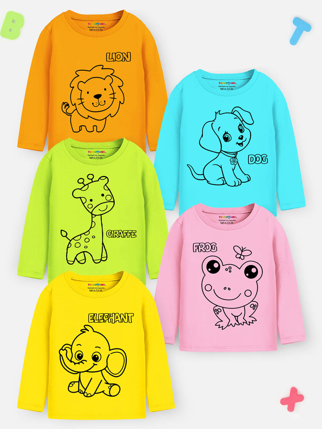     			Trampoline Pack of 2 Boys Cotton Blend T-Shirt ( Yellow )
