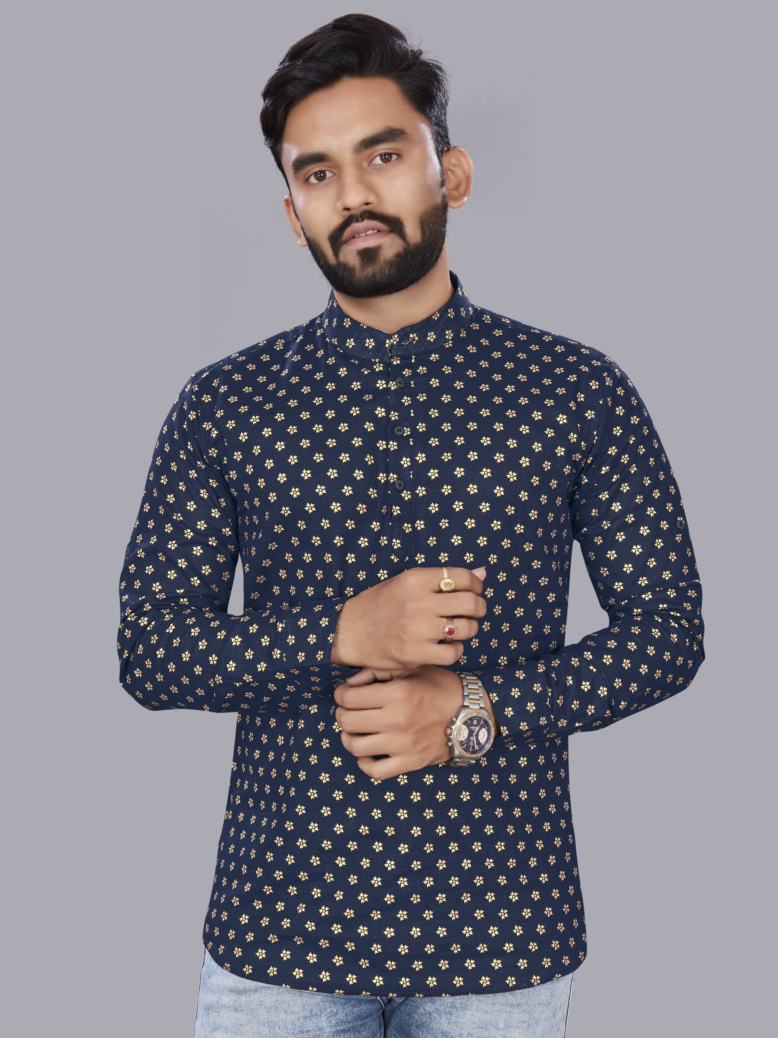 allan peter Navy Blue Cotton Men's Regular Kurta ( Pack of 1 ) allan peter Navy Blue Cotton Men's Regular Kurta ( Pack of 1 )