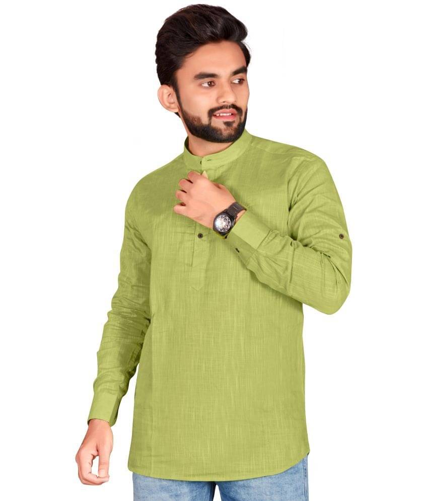 allan peter Olive Green Cotton Men's Regular Kurta ( Pack of 1 ) allan peter Olive Green Cotton Men's Regular Kurta ( Pack of 1 )
