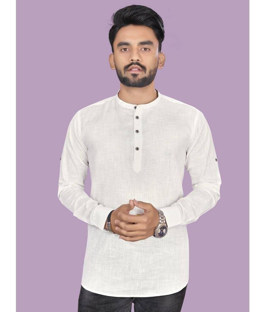 allan peter White Cotton Men's Regular Kurta ( Pack of 1 ) allan peter White Cotton Men's Regular Kurta ( Pack of 1 )