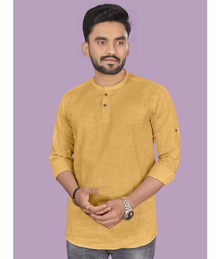 allan peter Yellow Cotton Men's Regular Kurta ( Pack of 1 ) allan peter Yellow Cotton Men's Regular Kurta ( Pack of 1 )