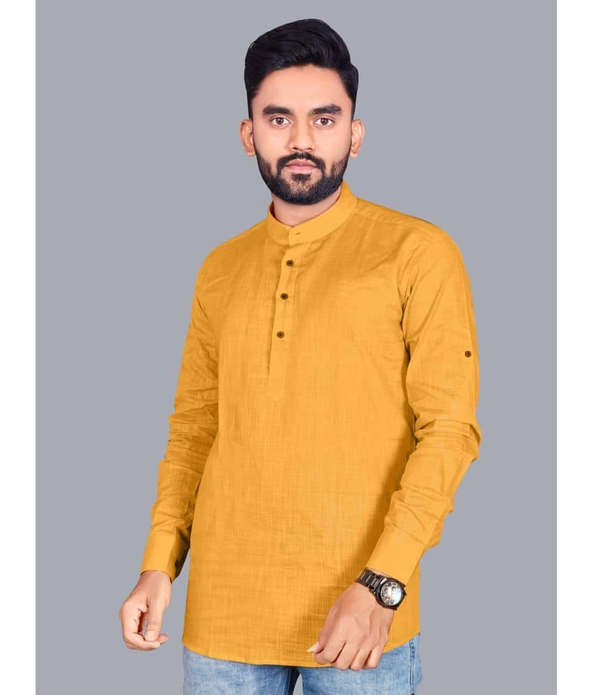 allan peter Yellow Cotton Men's Regular Kurta ( Pack of 1 ) - Kurtas & Kurta Sets | Buy online on ZillyBuy