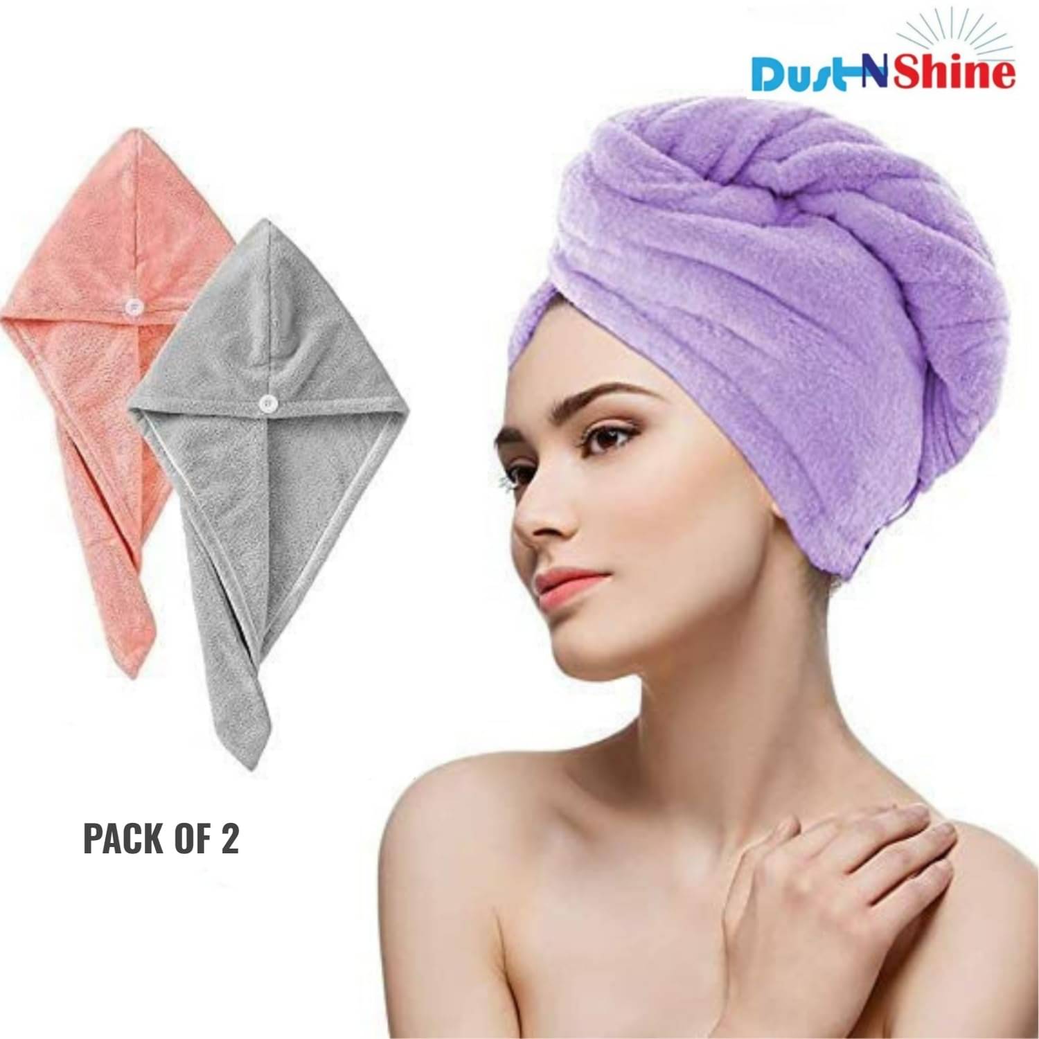     			dust n shine Multi Color Cotton Women's Headwrap ( Pack of 2 )