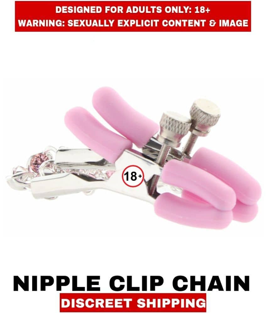 Adjustable Nipple Clamps with Metal Chain Pleasure for Women, Decorative Clip for Pleasure Toys