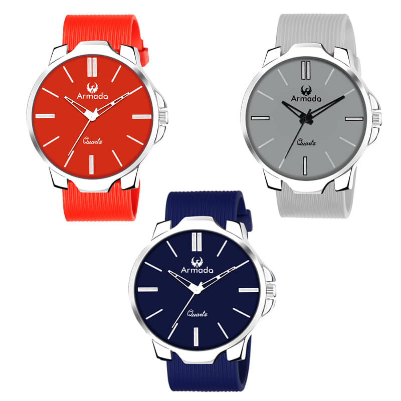     			Armado Red Silicon Analog Men's Watch