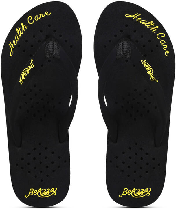     			BELIZZA Black Women's Thong Flip Flop