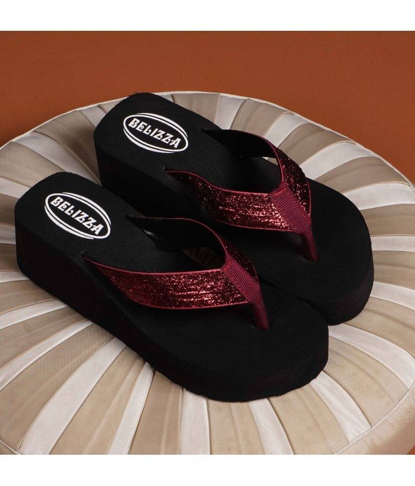 BELIZZA Maroon Women's Slipper BELIZZA Maroon Women's Slipper