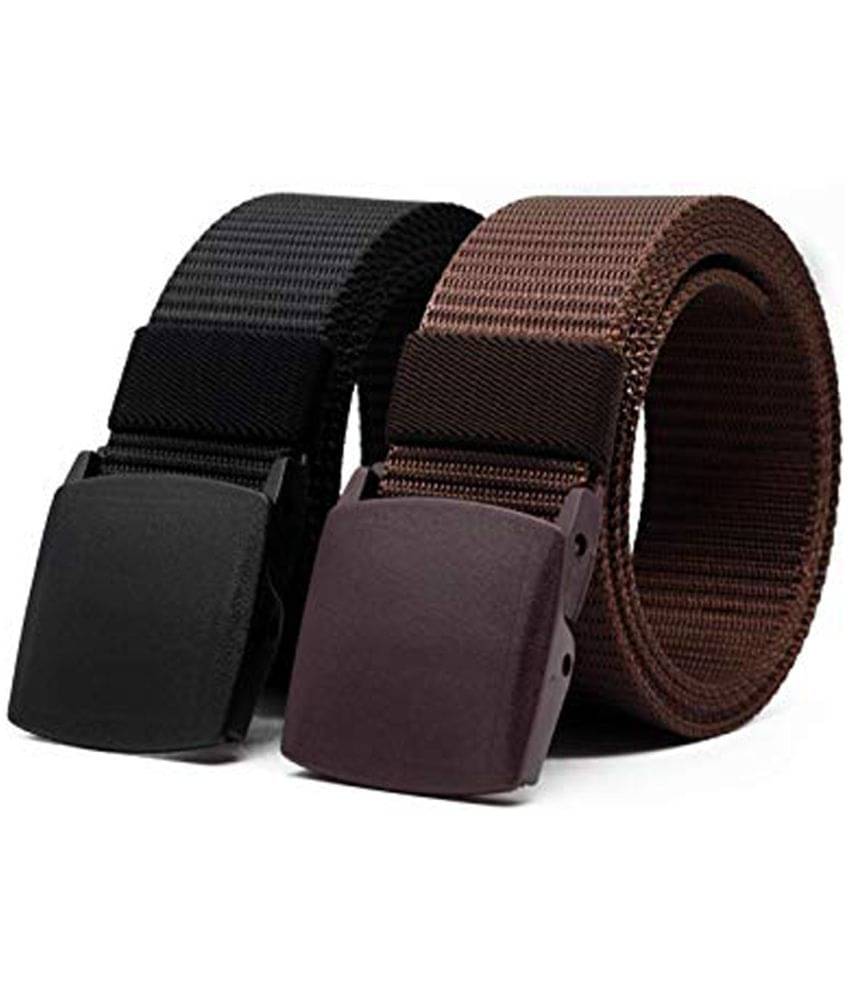     			Edifier - Multi Canvas Men's Casual Belt ( Pack of 2 )