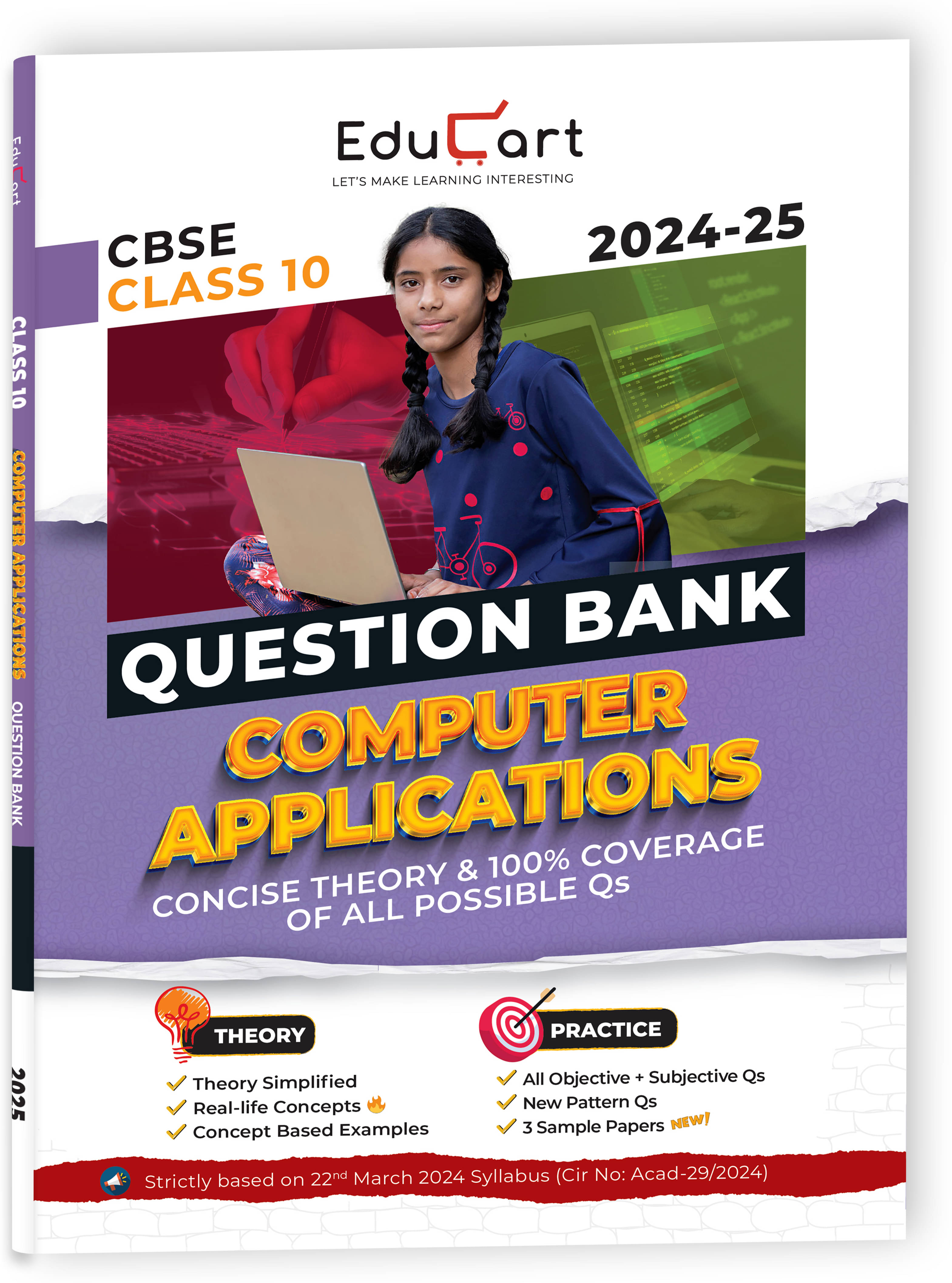    			Educart CBSE Question Bank Class 10 Computer Application 2024-25 (For 2025 Board Exams)