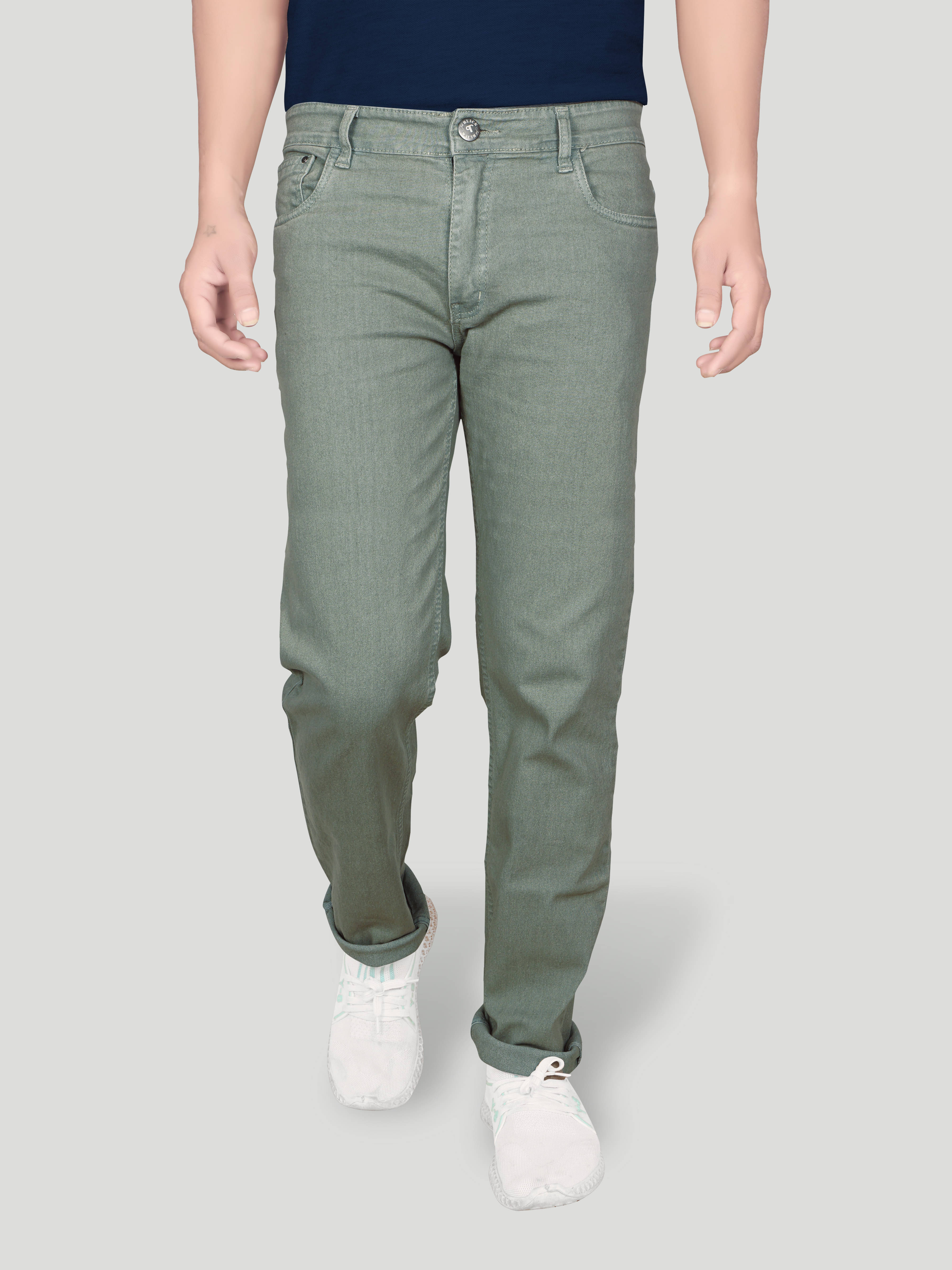    			JB JUST BLACK Regular Fit Cuffed Hem Men's Jeans - Olive ( Pack of 1 )