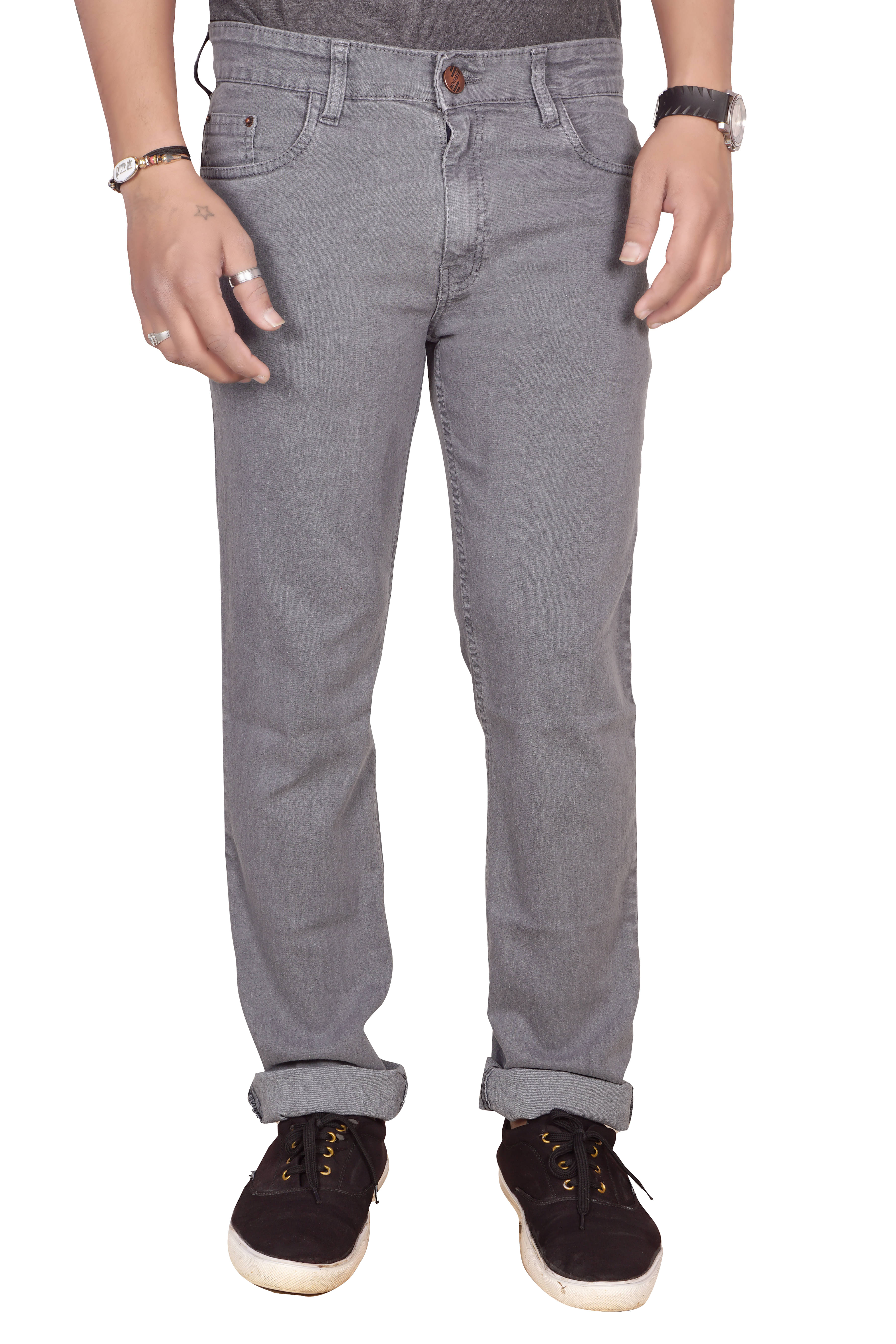 JB JUST BLACK Regular Fit Cuffed Hem Men's Jeans - Grey Melange ( Pack of 1 ) JB JUST BLACK Regular Fit Cuffed Hem Men's Jeans - Grey Melange ( Pack of 1 )