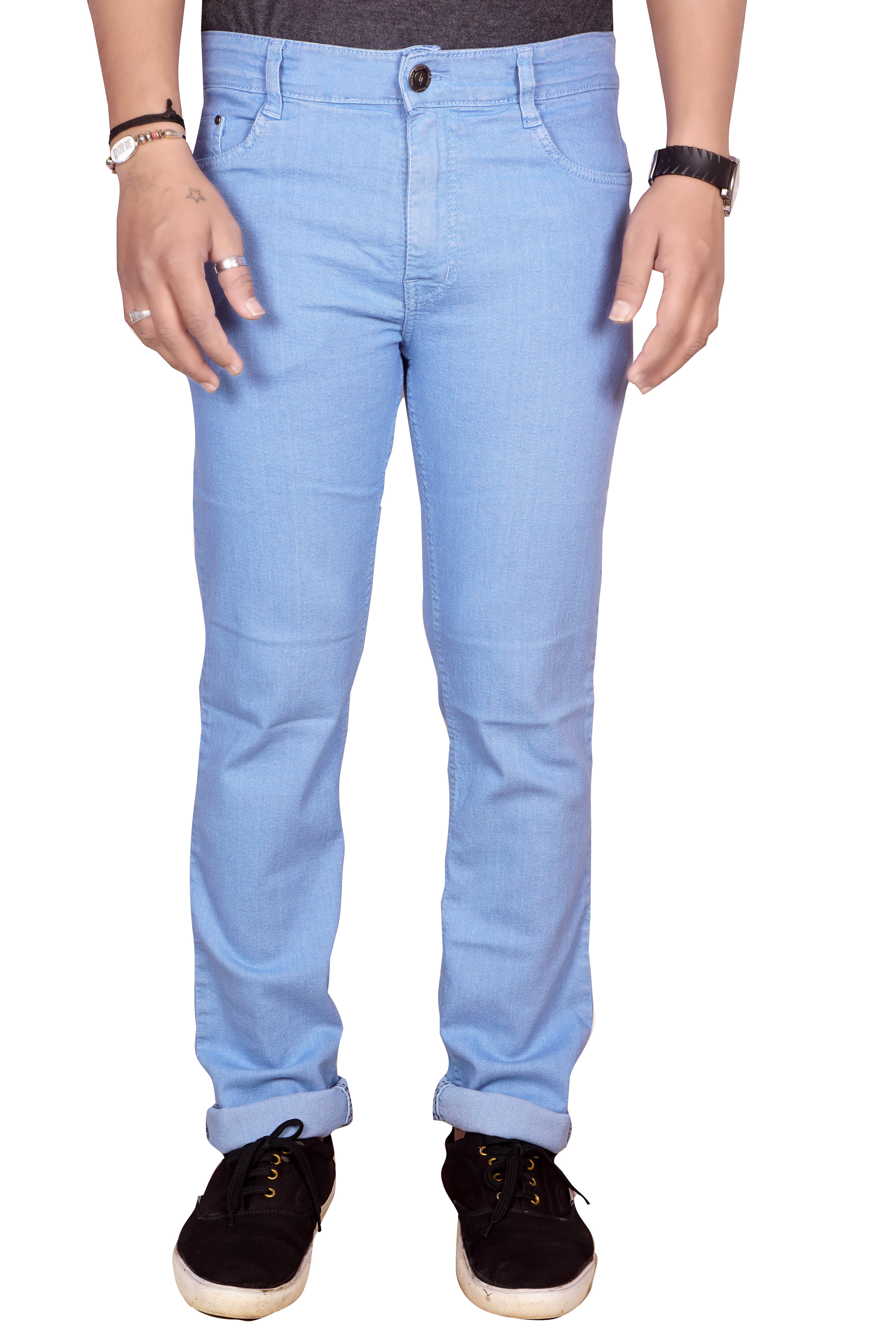     			JB JUST BLACK Regular Fit Cuffed Hem Men's Jeans - Mid Blue ( Pack of 1 )