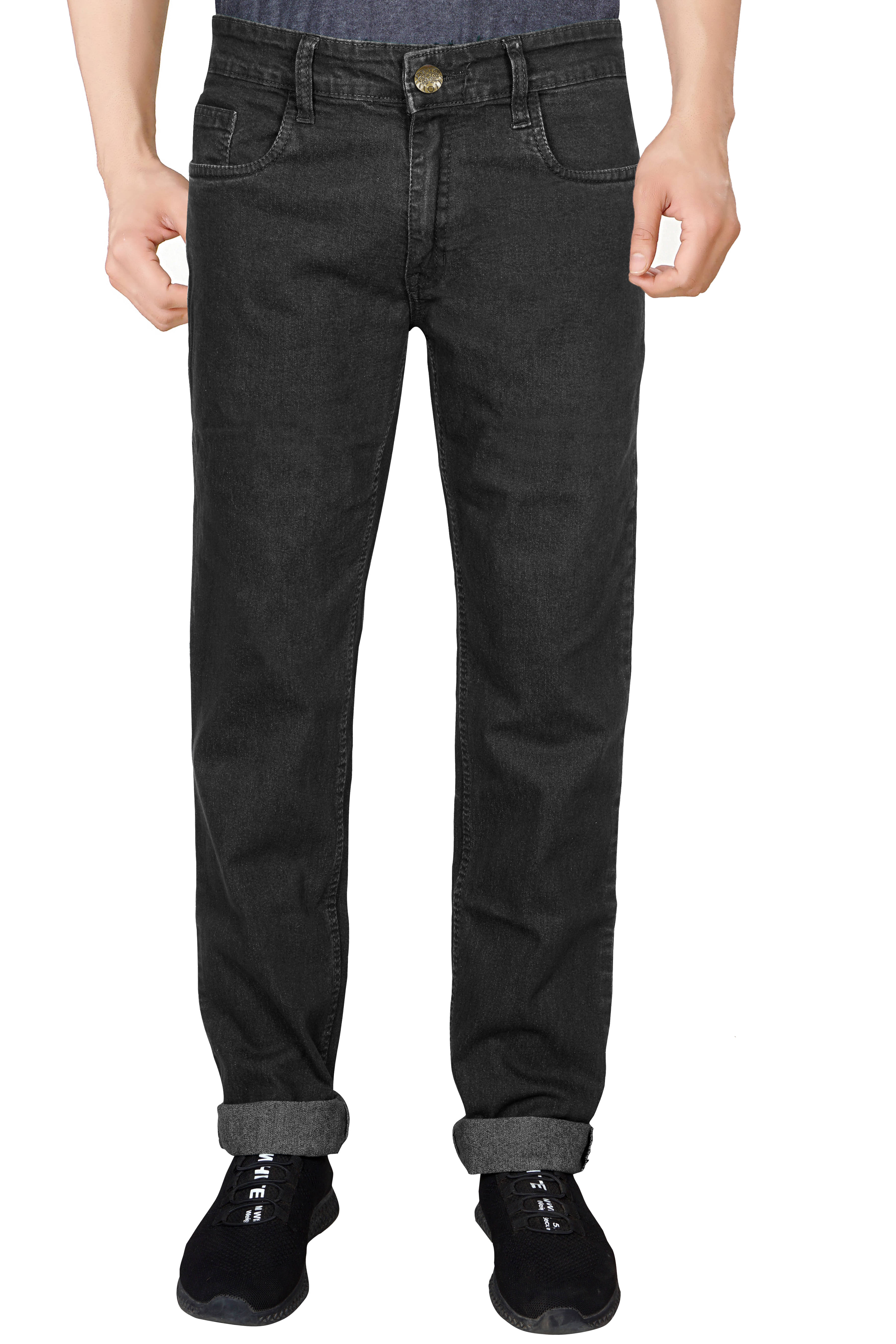 JB JUST BLACK Regular Fit Cuffed Hem Men's Jeans - Grey ( Pack of 1 ) JB JUST BLACK Regular Fit Cuffed Hem Men's Jeans - Grey ( Pack of 1 )