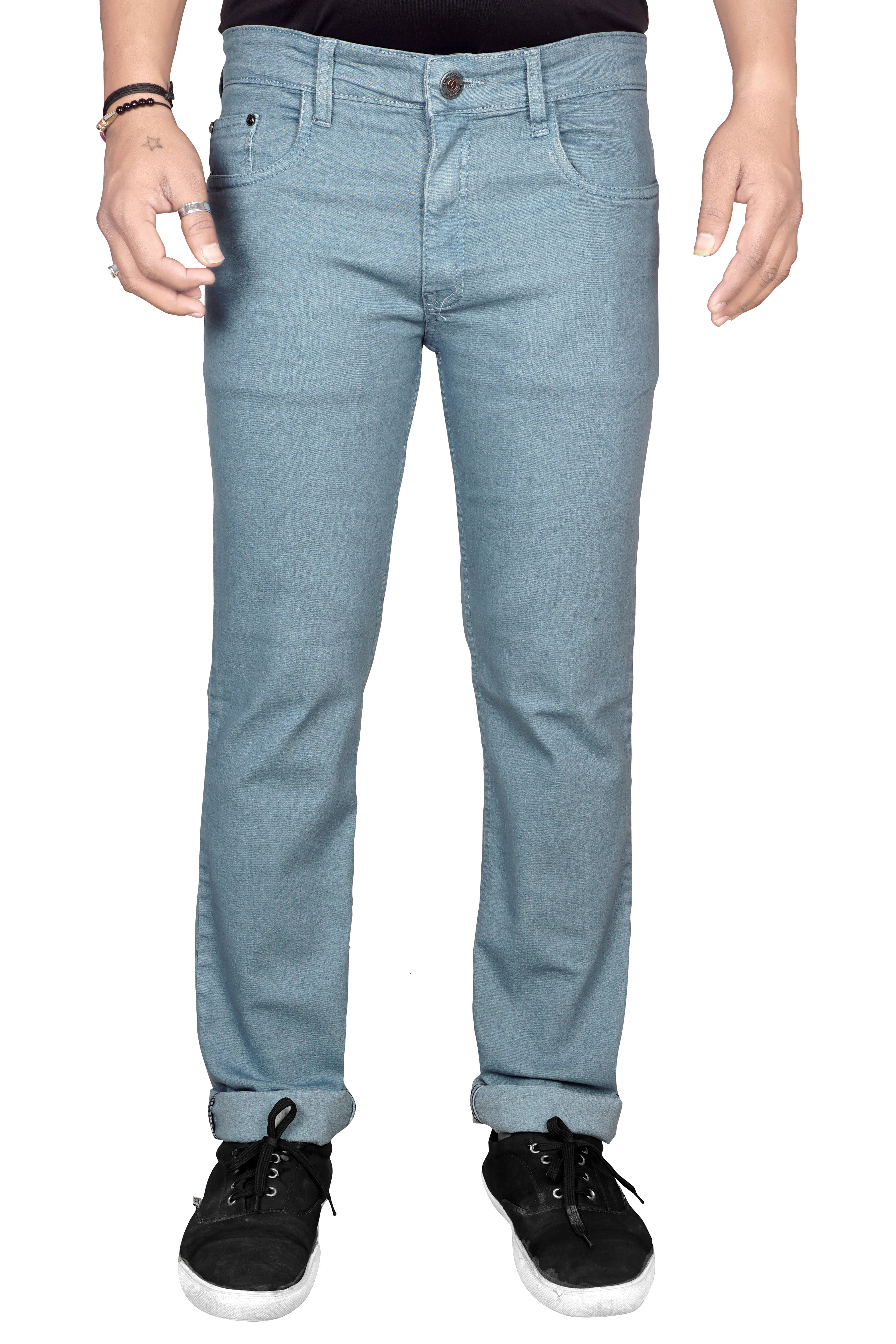 JB JUST BLACK Regular Fit Cuffed Hem Men's Jeans - Light Grey ( Pack of 1 ) JB JUST BLACK Regular Fit Cuffed Hem Men's Jeans - Light Grey ( Pack of 1 )