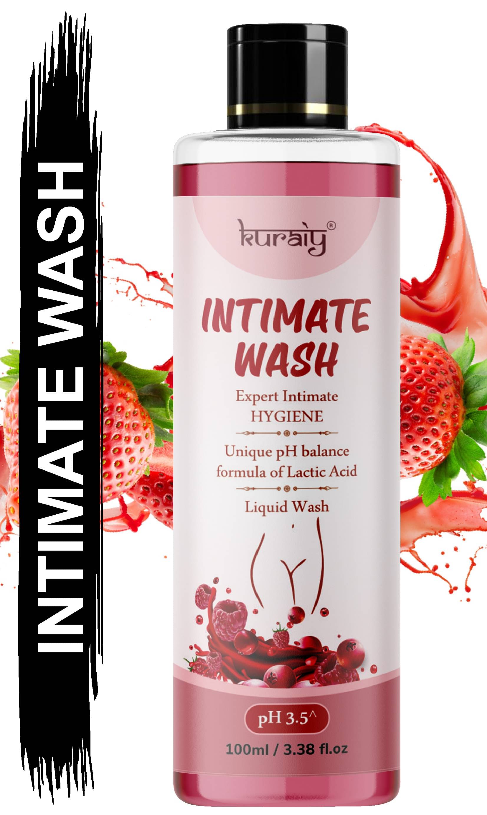     			KURAIY Natural Intimate Wash for Feminine Hygiene in Women 100ML
