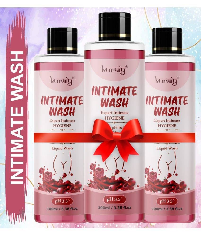 KURAIY Intimate Hygiene Wash With Cherry Extracts 100 Ml Pack of 3 KURAIY Intimate Hygiene Wash With Cherry Extracts 100 Ml Pack of 3